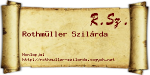 Rothmüller Szilárda névjegykártya